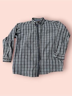 Ariat Men's Black and White Plaid Button-Down Shirt